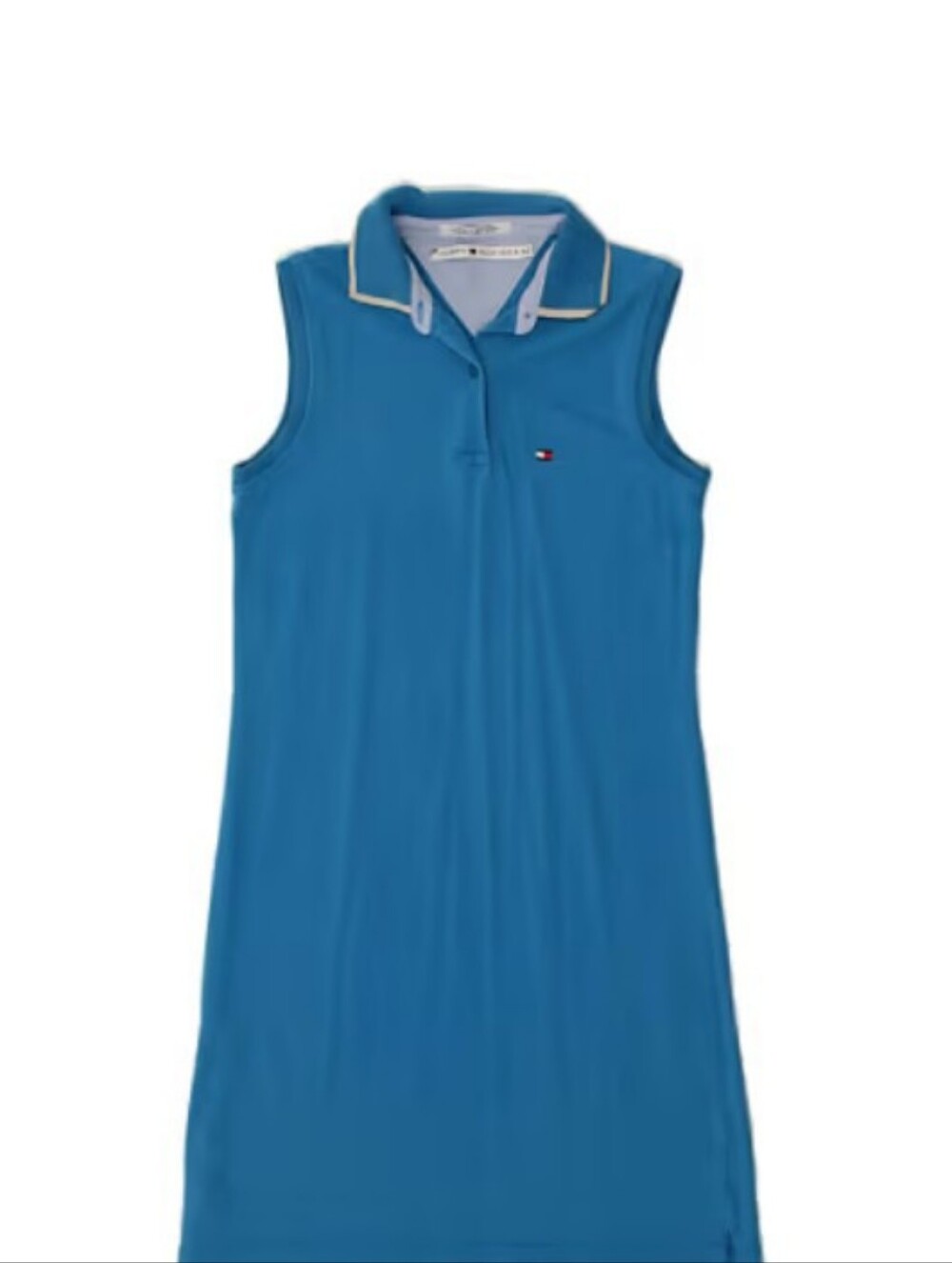 Tommy Hilfiger Blue Sleeveless Polo Dress with Contrast Trim